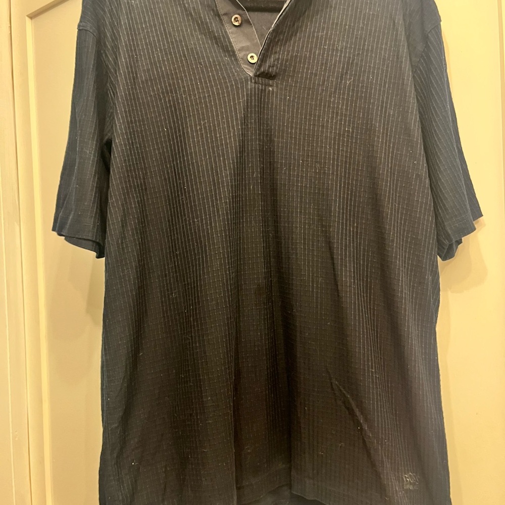 Hugo Boss Golf Dark Pinstripe Casual Shirt